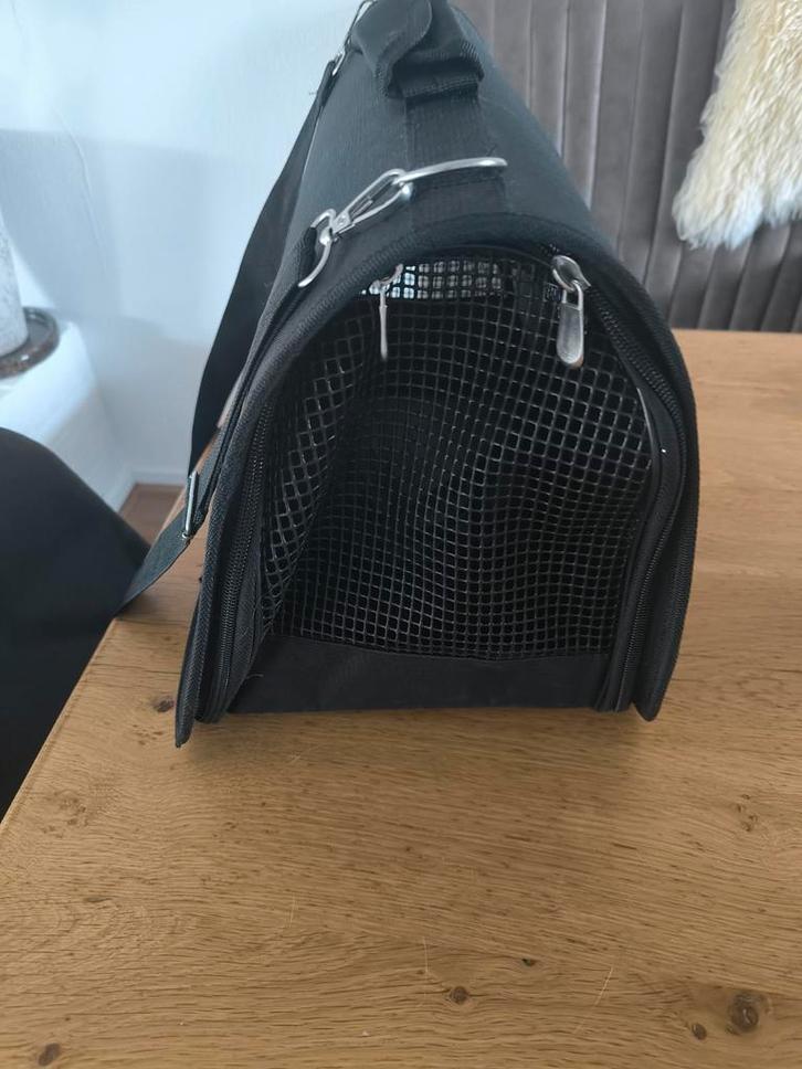 Zwarte Pet Carrier / Draagtas voor Kat of Kleine Hond ZGAN, Dieren en Toebehoren, Transportboxen, Zo goed als nieuw, Ophalen of Verzenden