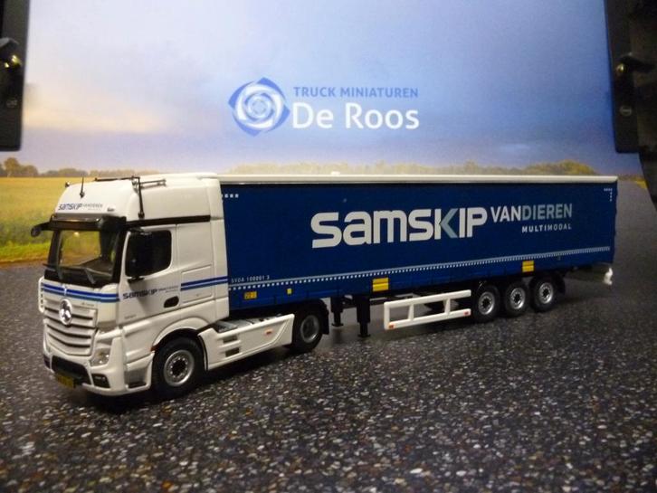 NZG Mercedes Actros Samskip / van Dieren, Hobby en Vrije tijd, Modelauto's | 1:50, Nieuw, Hijskraan, Tractor of Landbouw, NZG