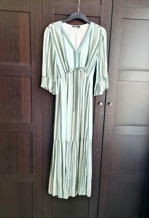 Nieuwe Maxi jurk Marc Aurel mint groen wit gestreept 36 S, Kleding | Dames, Jurken, Nieuw, Maat 36 (S), Groen, Onder de knie, Ophalen of Verzenden