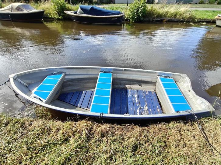 Aluminium vissersboot Linder 410 fishing, Watersport en Boten, Vis- en Consoleboten, Gebruikt, Tot 10 pk, 3 tot 6 meter, Benzine