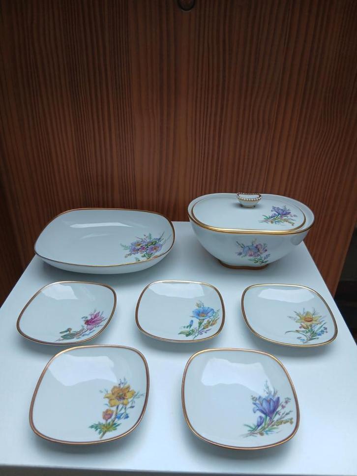 Oud Krautheim servies, 8-delig, Selb Bavaria, Antiek en Kunst, Antiek | Servies los, Ophalen