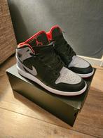 Nike Air Jordan 1 Mid GS Black Cement Fire Red Maat 38.5, Kleding | Heren, Schoenen, Zwart, Nike, Ophalen of Verzenden, Sneakers of Gympen