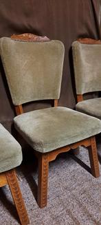 unieke set stevige stoelen: 4 zonder + 2 met armleuningen, Ophalen, Hout, Gebruikt, Overige kleuren
