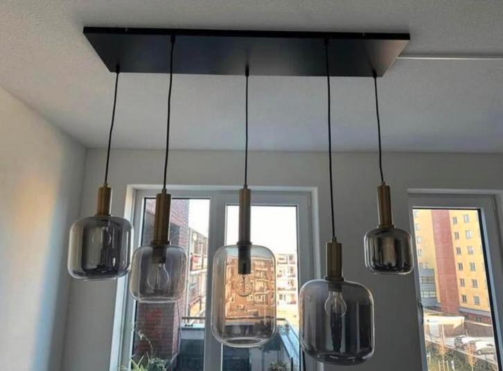 Light & Living hanglamp Lekar brons 110 x 22 x 32 cm, Huis en Inrichting, Lampen | Hanglampen, Ophalen of Verzenden