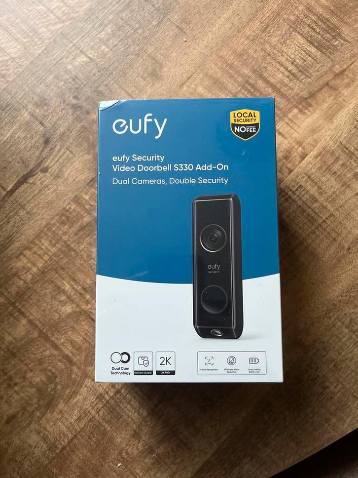 Eufy Security Video Deurbel S330 Add-On - Nieuw!, Huis en Inrichting, Deurbellen, Nieuw, Draadloos, Compatibel met smartphone