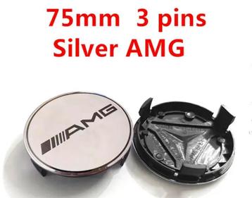 AMG Naafdoppen Zilver en Zwart€5,/P.st.+Mercedes€3,50P.st. ! beschikbaar voor biedingen