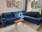 ** Zeer ruime blauwe 3-zits hoekbank + Ottomaan groot **, Ophalen, Hoekbank, 300 cm of meer, Zo goed als nieuw