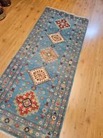 Handgeknoopt oosters tapijt loper kazak 195x82, Huis en Inrichting, Stoffering | Tapijten en Kleden, Info@SlatsAntiek.nl, Crème