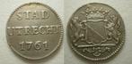 Utrecht Stad Duit 1761 Zilver - RR - zeer zeldzaam, Postzegels en Munten, Munten | Nederland, Vóór koninkrijk, Zilver, Ophalen of Verzenden