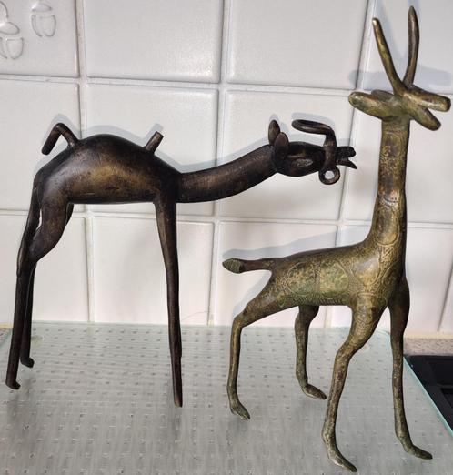 2x Dieren beelden van brons, Antiek en Kunst, Kunst | Beelden en Houtsnijwerken, Ophalen