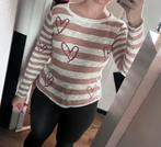 Trui met hartjes, Ophalen of Verzenden, Zo goed als nieuw, Maat 38/40 (M), Wit