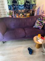 Paarse velvet bank, Gebruikt, Driepersoons, 75 tot 100 cm, Ophalen of Verzenden