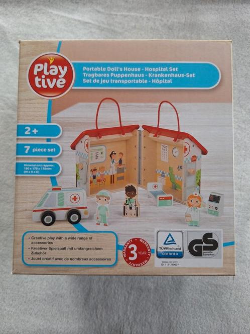 Nieuw meeneemhuis ziekenhuis tbv goed doel, Kinderen en Baby's, Speelgoed | Houten speelgoed, Nieuw, Overige typen, Ophalen of Verzenden