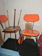Vintage set tafel en 3 stoelen formica, Huis en Inrichting, Ophalen, Gebruikt, Overige kleuren, Drie