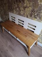 Houten bankje met opbergruimte., Huis en Inrichting, Ophalen, Minder dan 75 cm, Driepersoons, Zo goed als nieuw