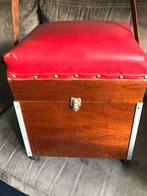 Vintage Houten Viskoffer Laatjes / Vakjes Sky leer., Watersport en Boten, Hengelsport | Algemeen, Ophalen of Verzenden, Gebruikt