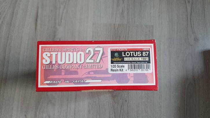 Studio27 1/20 Lotus 87 1981 multimedia kit, Hobby en Vrije tijd, Modelbouw | Auto's en Voertuigen, Nieuw, Auto, Groter dan 1:32