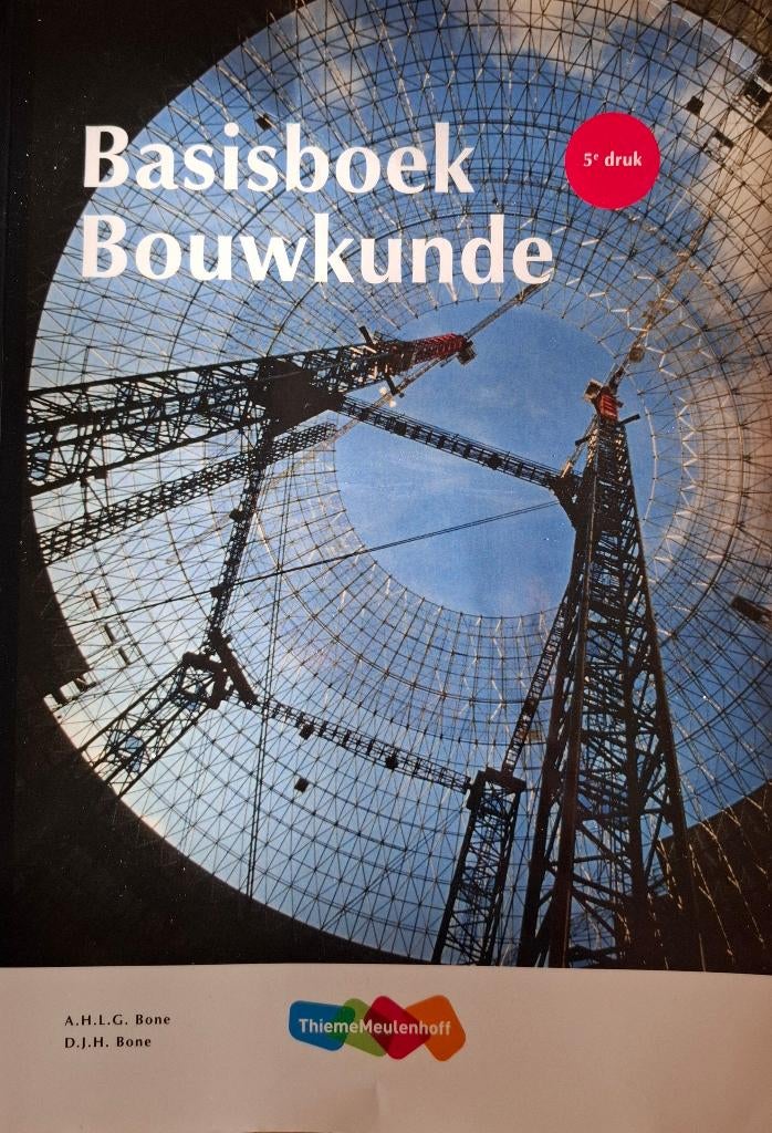 Basisboek Bouwkunde 5e druk, Boeken, Studieboeken en Cursussen, Beta, Nieuw, ThiemeMeulenhoff, HBO