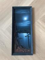 Uniek 3D Kunstwerk - Maanlicht Landschap, Ophalen of Verzenden, Zo goed als nieuw