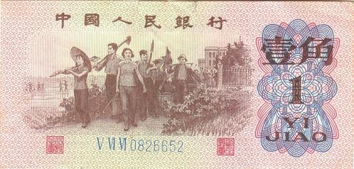 China - 1 JIAO 1962 - P#877c, Postzegels en Munten, Bankbiljetten | Azië, Centraal-Azië, Verzenden
