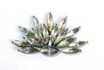Vintage sjaalklem broche met kristalen., Sieraden, Tassen en Uiterlijk, Broches, Ophalen of Verzenden