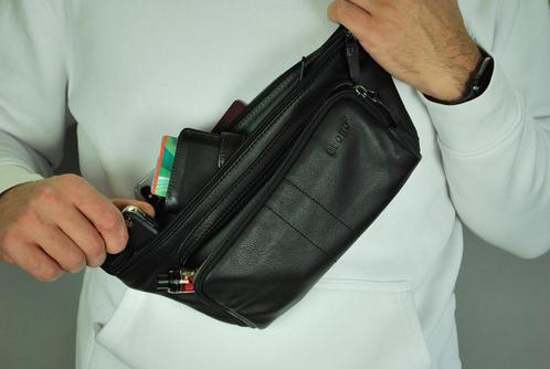 Leren Heuptas /bumbag/ heuptas unisex, Sieraden, Tassen en Uiterlijk, Tassen | Schoudertassen, Nieuw, Zwart, Leer, Ophalen