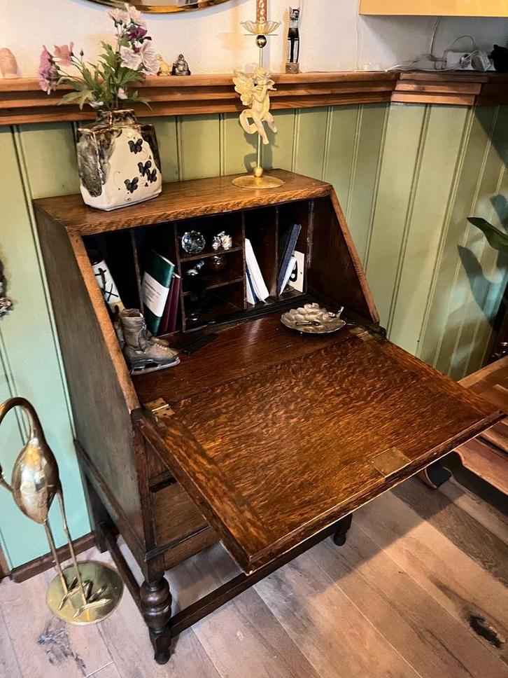 Antieke Secretaire - Bureau met Klep, Antiek en Kunst, Antiek | Meubels | Stoelen en Banken, Ophalen