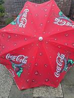Coca Cola parasol 130 cm doorsnede met onderstok, Ophalen, Zo goed als nieuw, 1 tot 2 meter, Stokparasol