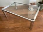 Artifort Glazen Salontafel, Ophalen, Vintage, Minder dan 50 cm, Rechthoekig
