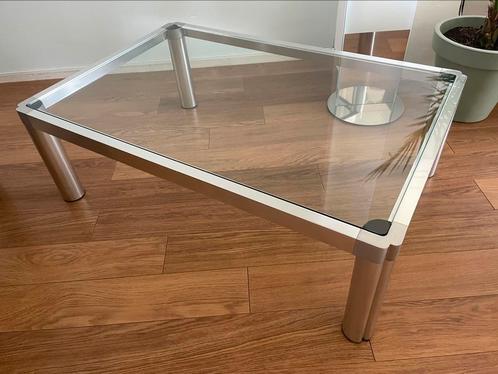 Artifort Glazen Salontafel, Huis en Inrichting, Tafels | Salontafels, Zo goed als nieuw, Minder dan 50 cm, 100 tot 150 cm, 100 tot 150 cm