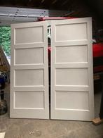 2-slag antieke 4-vlaks Bruynzeel paneeldeuren, 87/88x210/211, Ophalen, Gebruikt