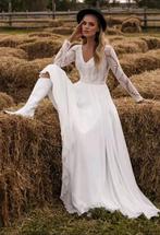 Bohemian festival en westren Trouwjurken, Kleding | Dames, Trouwkleding en Trouwaccessoires, Ophalen of Verzenden, Nieuw, Wit