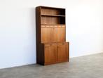 vintage buffetkast | wandkast | wandmeubel | jaren 60, Gebruikt, Ophalen of Verzenden, 25 tot 50 cm, Glas
