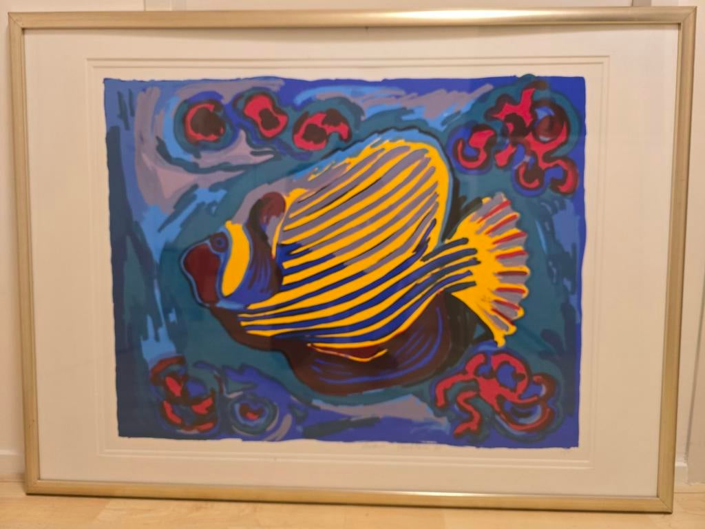 Zeefdruk Vlindervis Frank Rosen, Ophalen