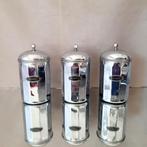 Set van 3 Art Deco Voorraadpotten, chroom, Verzenden