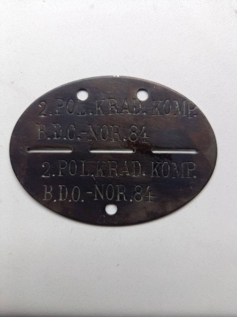 Erkennungsmarke en mutsembleem Polizei, Verzenden, Nederland, Embleem of Badge