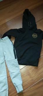1 x gedragen hoodie met grote col zwart 140, Nieuw, Jongen, Petrol, Trui of Vest