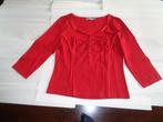 TURNOVER rode top met satijnen biezen, Kleding | Dames, Tops, Maat 38/40 (M), Nieuw, Ophalen of Verzenden, Lange mouw