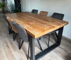 Massief mango houten eettafel, Ophalen, 200 cm of meer, 50 tot 100 cm, Zo goed als nieuw