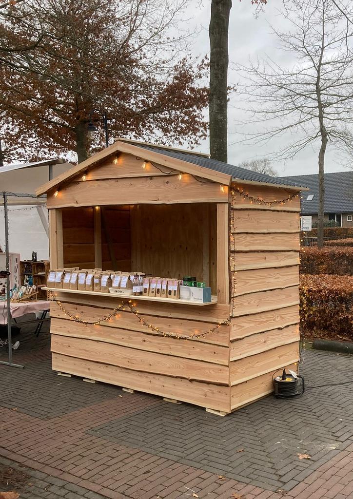 Verkoophuisje houten hok kerst winter, Tuin en Terras, Tuinhuizen, Nieuw, Tuinhuis, Hout, Ophalen of Verzenden
