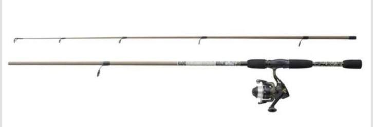 Vishengel camo spin, Watersport en Boten, Hengelsport | Zeevissen, Zo goed als nieuw, Werphengel, Ophalen of Verzenden