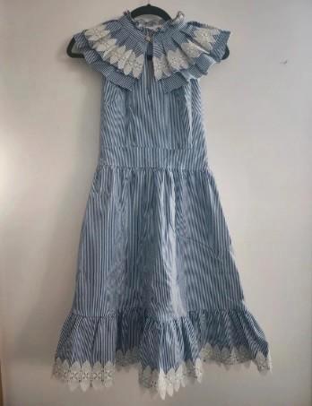 Ted Baker blauw wit gestreepte jurk (TB 2=36/38), Kleding | Dames, Jurken, Zo goed als nieuw, Maat 36 (S), Blauw, Boven de knie