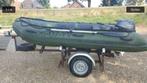 Quicksilver opblaasboot, buitenboordmotor 20 PK, trailer, Watersport en Boten, Rubberboten, Ophalen, Aluminium, Quicksilver, Gebruikt