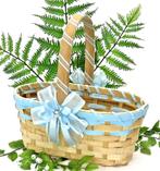 Prachtige blauwe ovale strooimandje., Ophalen of Verzenden, Nieuw, Feestartikel, Geboorte of Huwelijk