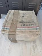 Vintage PTT Postzak Poef, Ophalen, Minder dan 50 cm, Gebruikt, Vierkant