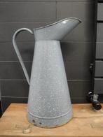 GROTE OUDE BROCANTE EMAILLE WATERKAN, Ophalen of Verzenden
