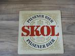 Biervilt(je) Skol Bier 25 cm, Ophalen of Verzenden, Nieuw, Viltje(s), Overige merken