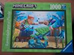 Minecraft puzzel 1000 stukjes, Ophalen of Verzenden, Meer dan 50 stukjes, Zo goed als nieuw, 6 jaar of ouder