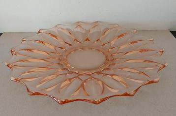 Retro Vintage geperst glas roze 11 stuks '50s beschikbaar voor biedingen