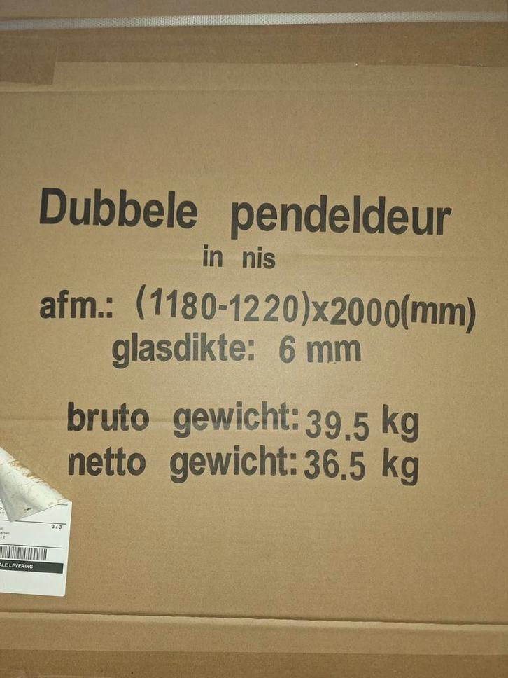 BWS douchedeur  pendeldeur, Doe-het-zelf en Verbouw, Sanitair, Nieuw, Douche, Chroom, Ophalen